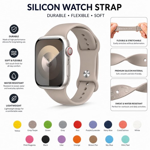 For apple watch strap silicone - strap,