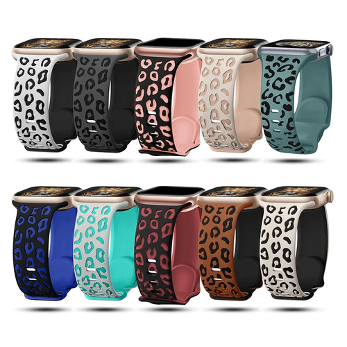 Leopard silicone strap band - leopard,